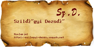 Szilágyi Dezső névjegykártya